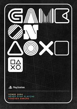 PlayStation Game On Retro Poster