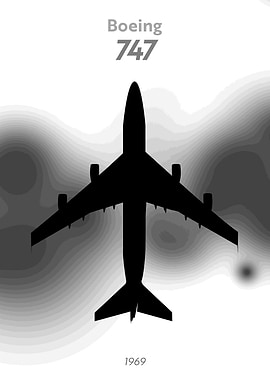 Boeing 747 Minimalist Poster
