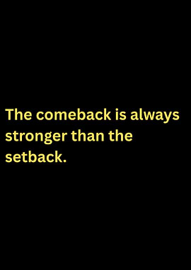 Inspirational Quote: Stronger Comeback