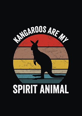 Retro Kangaroos Are My Spirit Animal Design