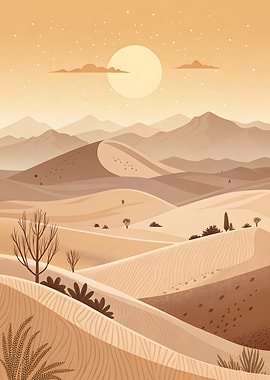 Pixel Art Desert Landscape