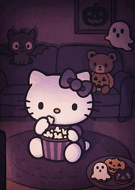 Hello Kitty Halloween Movie Night