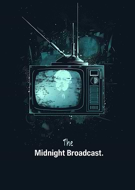 The midnight broadcast horror poster art