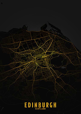 Edinburgh Golden City Map