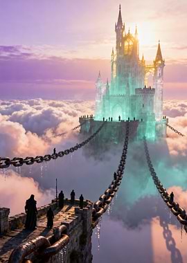 Castle in the Clouds with Chain Bridges