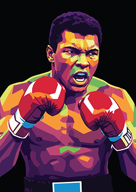 Muhammad Ali Pop Art Portrait