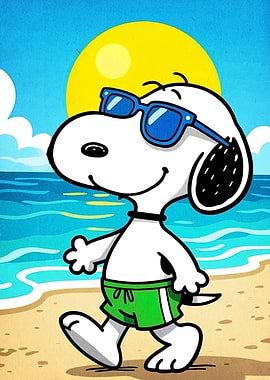 Snoopy on the beach