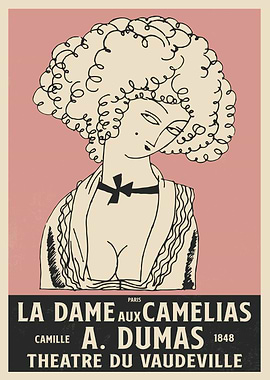 La Dame aux Camelias Vintage Poster
