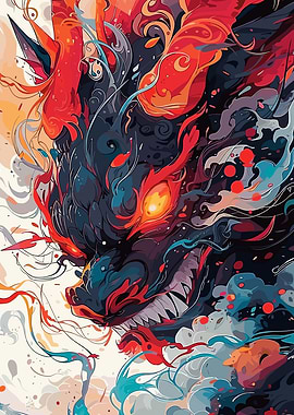 Abstract Dragon Illustration