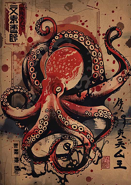 Octopus Japanese Art