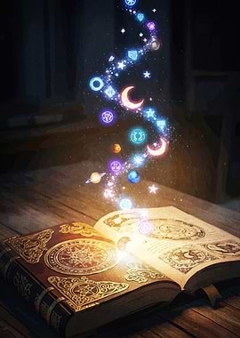 Magic Book Celestial Symbols