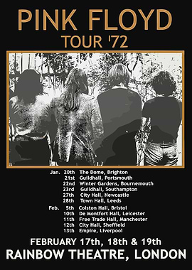 Pink Floyd Tour '72 Poster
