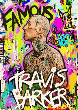 Travis Barker Graffiti Art Portrait