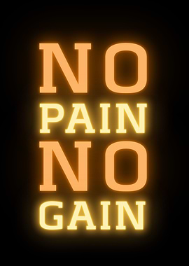 No Pain No Gain Neon Sign
