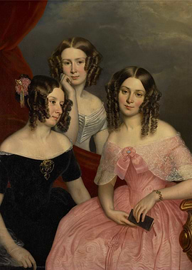 Three Women Portrait Painting