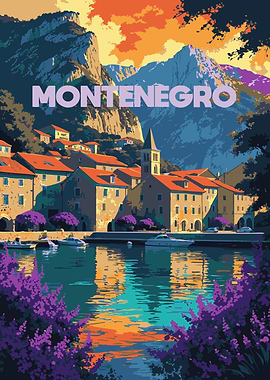Montenegro Travel Poster Art