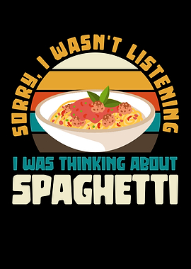 Spaghetti Thought Funny Graphic Design