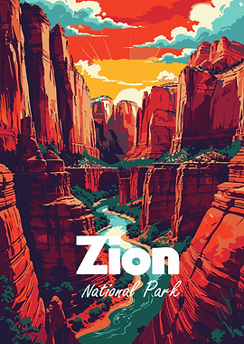Zion National Park Illustration