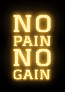 No Pain No Gain Neon Sign