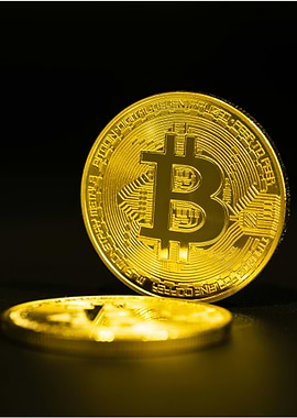 Golden Bitcoin Cryptocurrency Coins