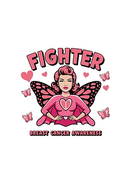 Breast Cancer Awareness Fighter woman