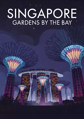 Singapore Gardens by the Bay Illustration