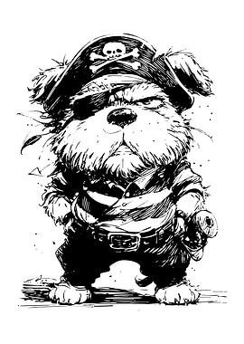 Pirate Dog Illustration
