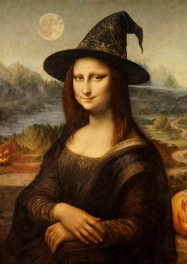 Mona Lisa Witch Halloween