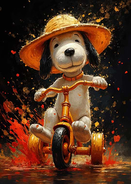 Snoopy on a Tricycle