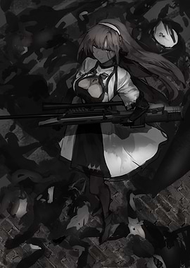 Anime Girl with Sniper Rifle