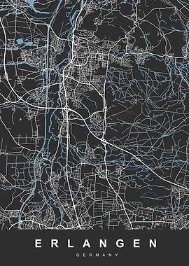 Erlangen, Germany City Map