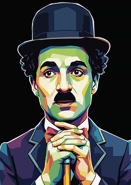 Charlie Chaplin Pop Art Portrait