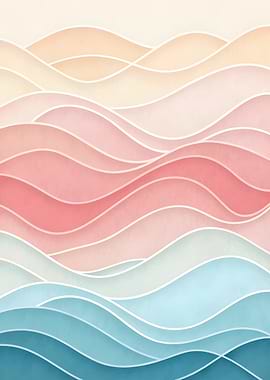 Abstract Pastel Waves