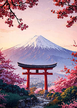Mount Fuji Torii Gate