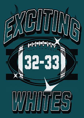 Exciting Whites Football Score Graphic