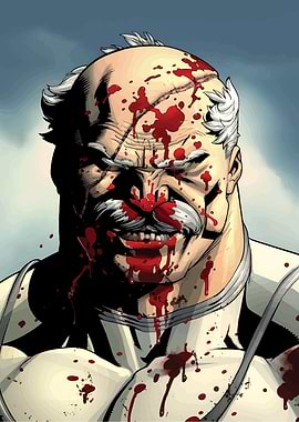 Omni-Man Conquest Bloody Portrait