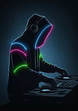 Neon DJ Hoodie