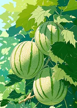 Melons on the Vine