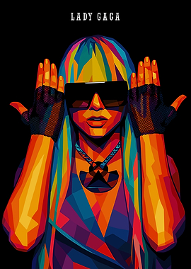 Lady Gaga Pop Art Portrait