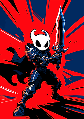 Hollow Knight character with sword
