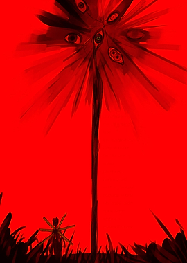Red Eye Tree Digital Art