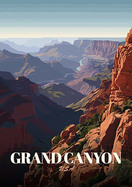 Grand Canyon USA Travel Poster
