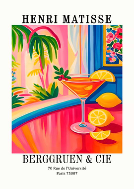 Aperol Spritz Matisse Style Print