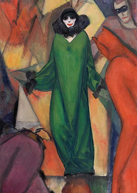 Carnival Scene Painting with Figures