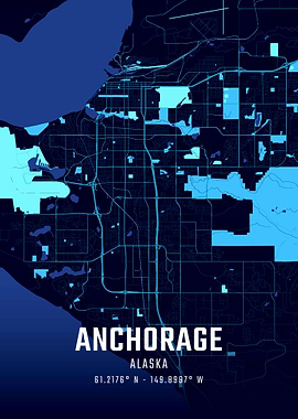 Anchorage Midnight City Map