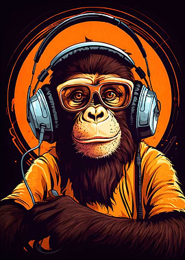 Monkey Headphones Glasses