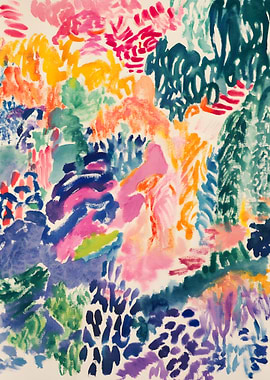 Colorful Abstract Landscape Painting