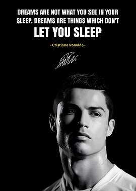 Cristiano Ronaldo Motivational Quote Portrait