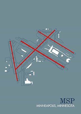 MSP Airport Map Minneapolis Minnesota