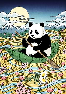 Panda Rowing Ramen River